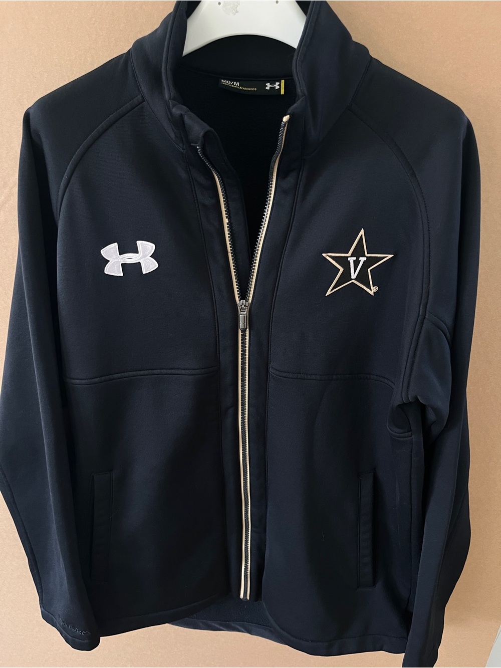 Vanderbilt Commodores Under Armour Full Zip Jacket Men’s Medium Black NCAA Mint